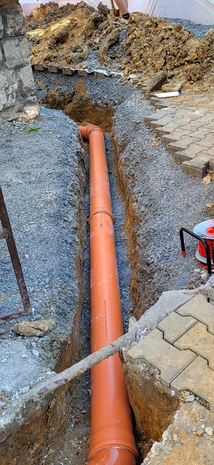 Retenční nádrž včetně napojení dešťové kanalizace
